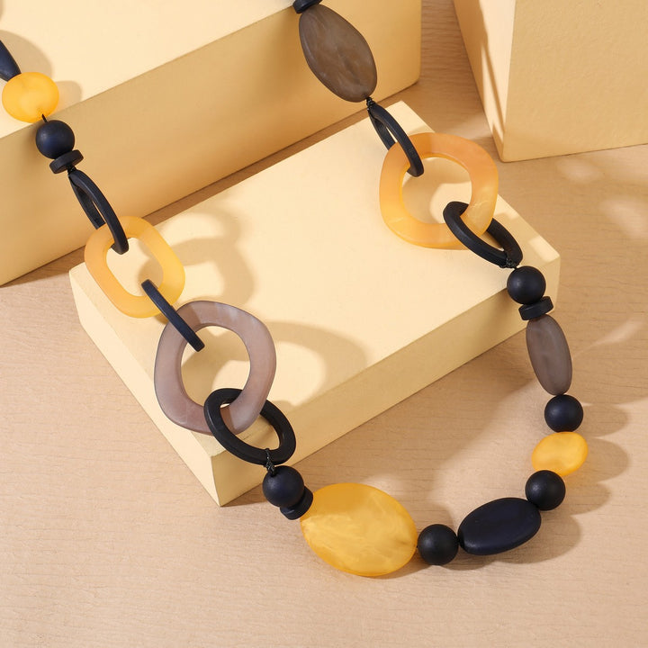 Circles With Beads Necklace