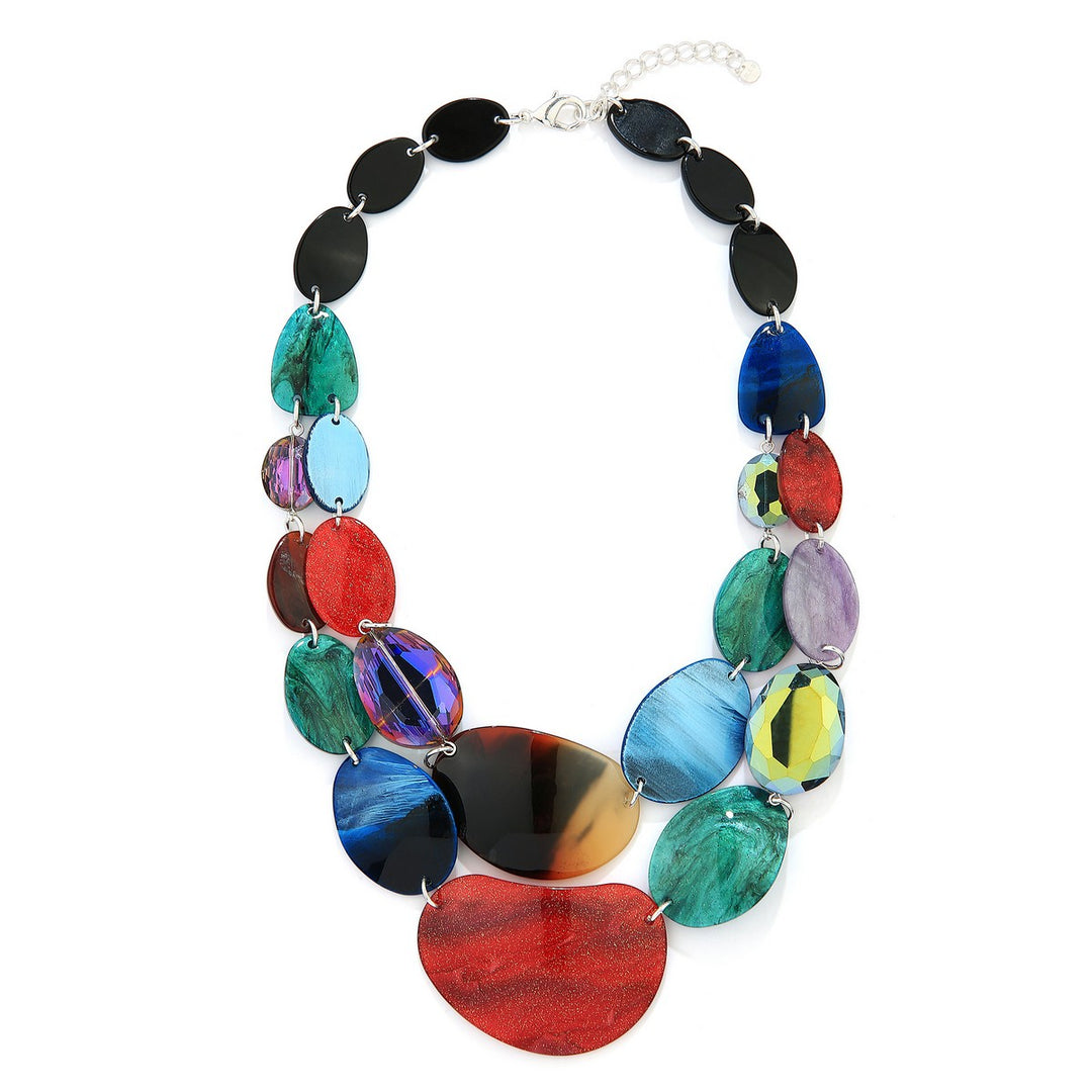 Multishapes Stone Effect Necklace