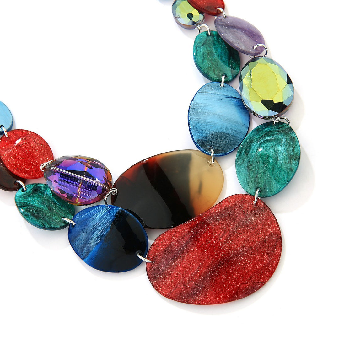 Multishapes Stone Effect Necklace