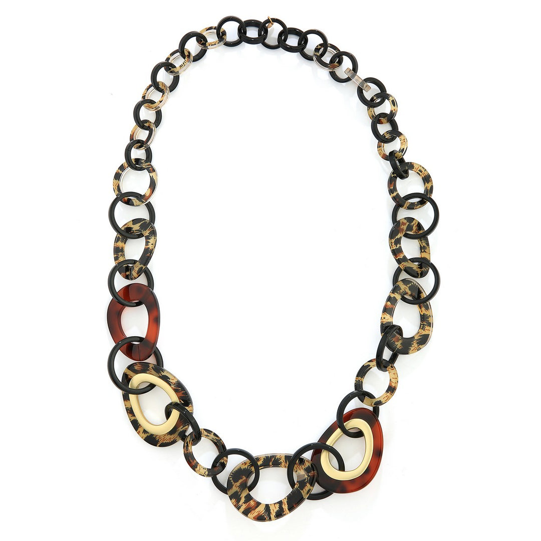 Ovals Hallow Chain Necklace