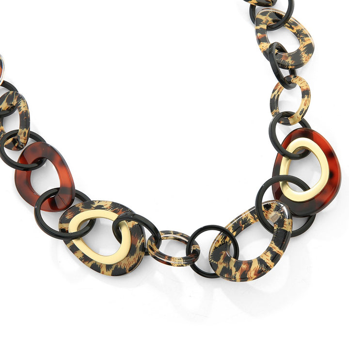 Ovals Hallow Chain Necklace