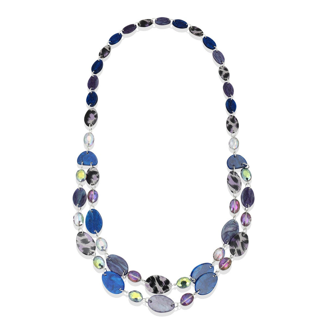 Multisize Beades Two Row Necklace