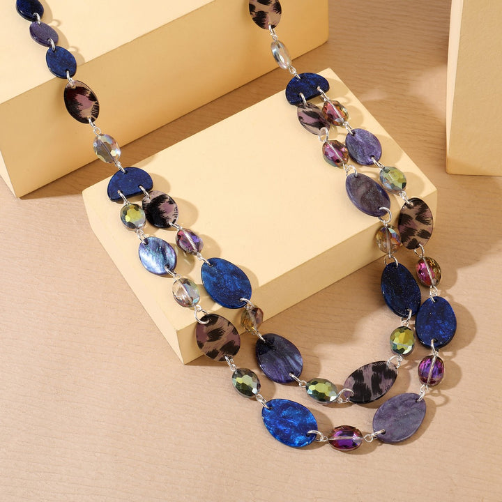 Multisize Beades Two Row Necklace