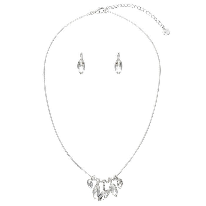 Diamond Eye Dangling Necklace Set