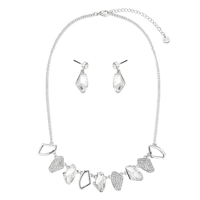 Multishapes Diamonds Necklace Set