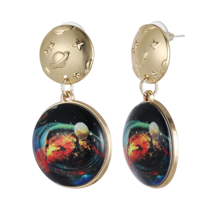 Space Paint Dangling Earrings