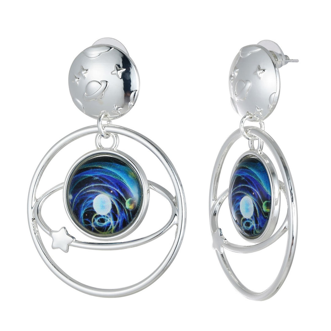 Horizon With Circles Dangling Earrings