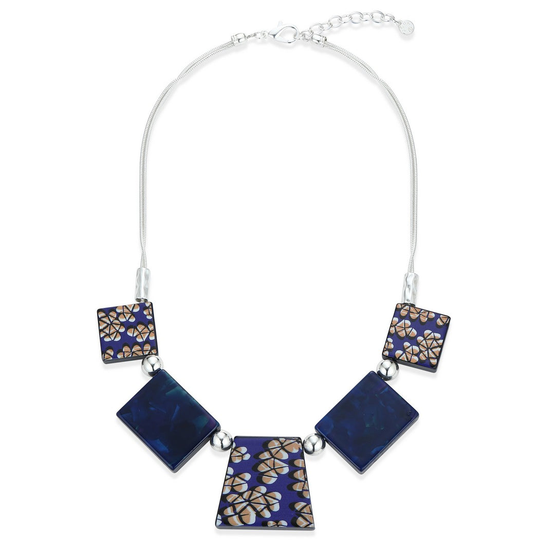 Square Marble Effect Necklace