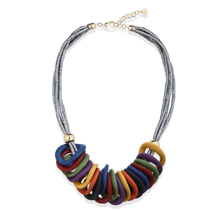 Different Colour Disks Necklace