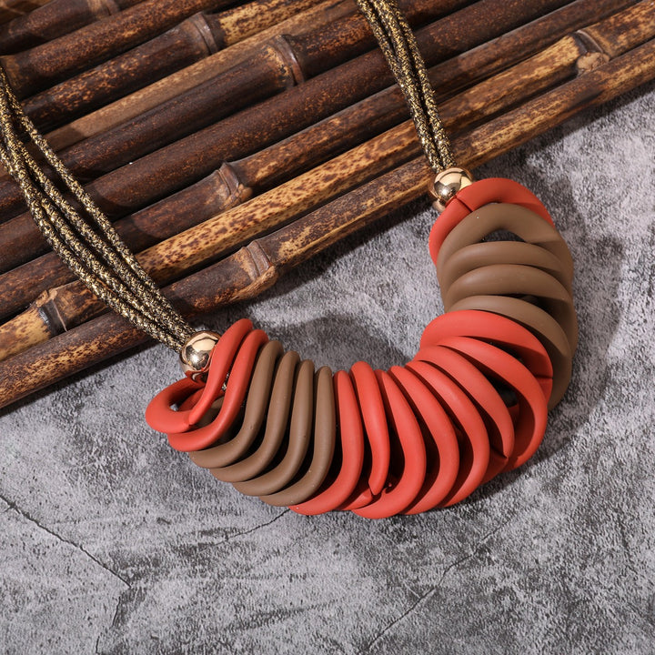 Different Colour Disks Necklace