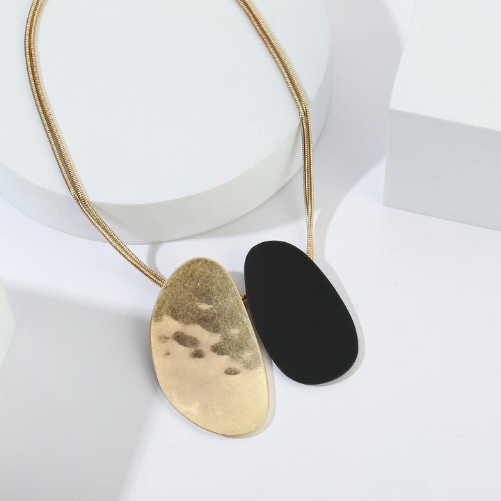 Two Irregular Shape Pendant Necklace