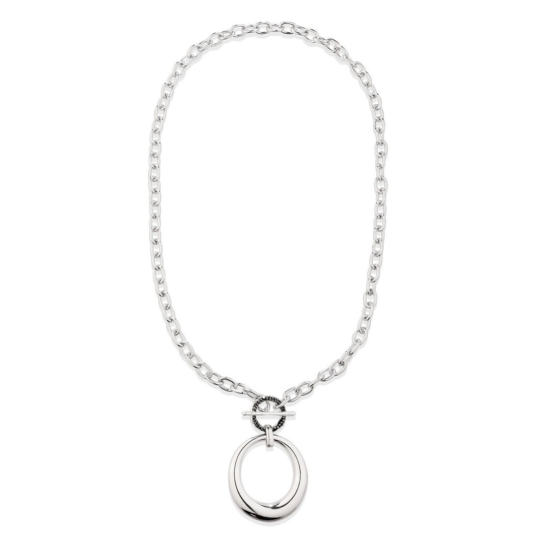 Thick Circle Pendant Necklace