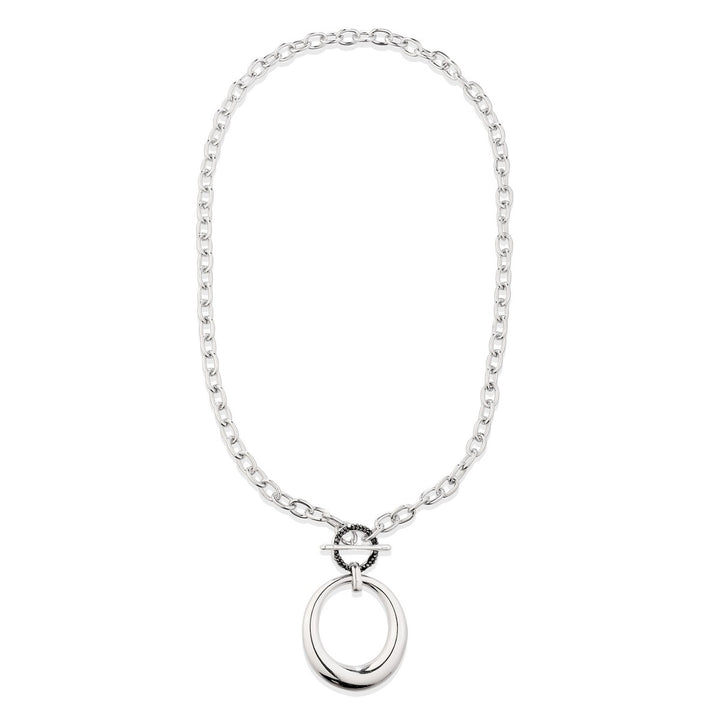 Thick Circle Pendant Necklace