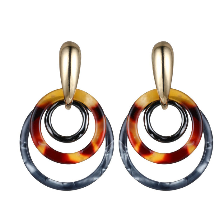 Three Dangling Circles Earring