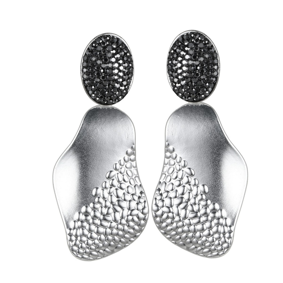 Dot Prints On Metal Earrings