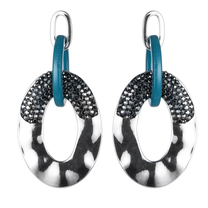 Metal Oval Earrings