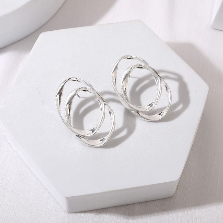 Twisted Oval Earrings