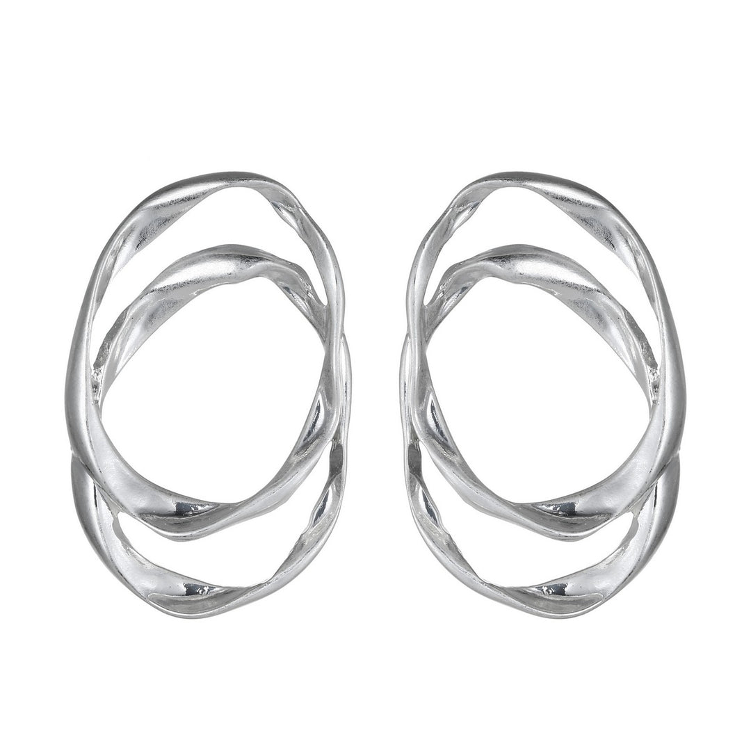 Twisted Oval Earrings