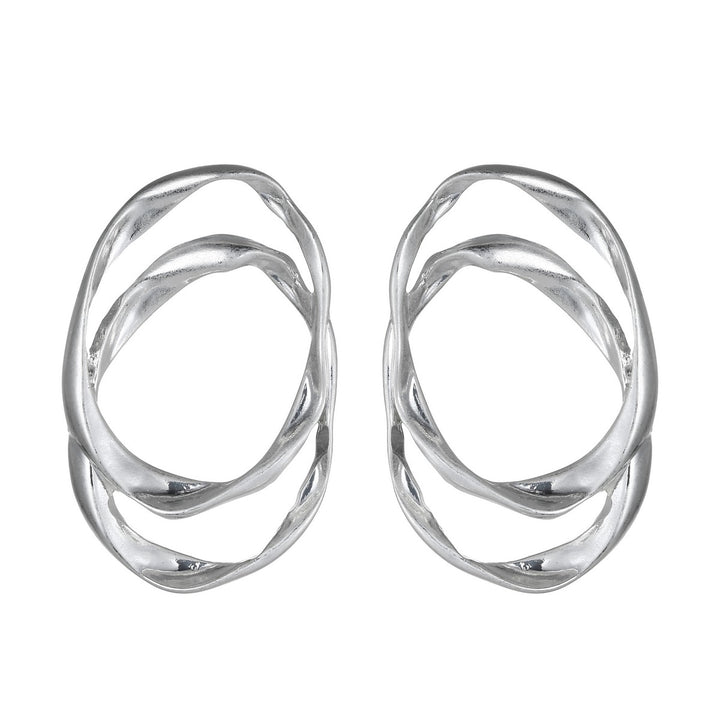 Twisted Oval Earrings