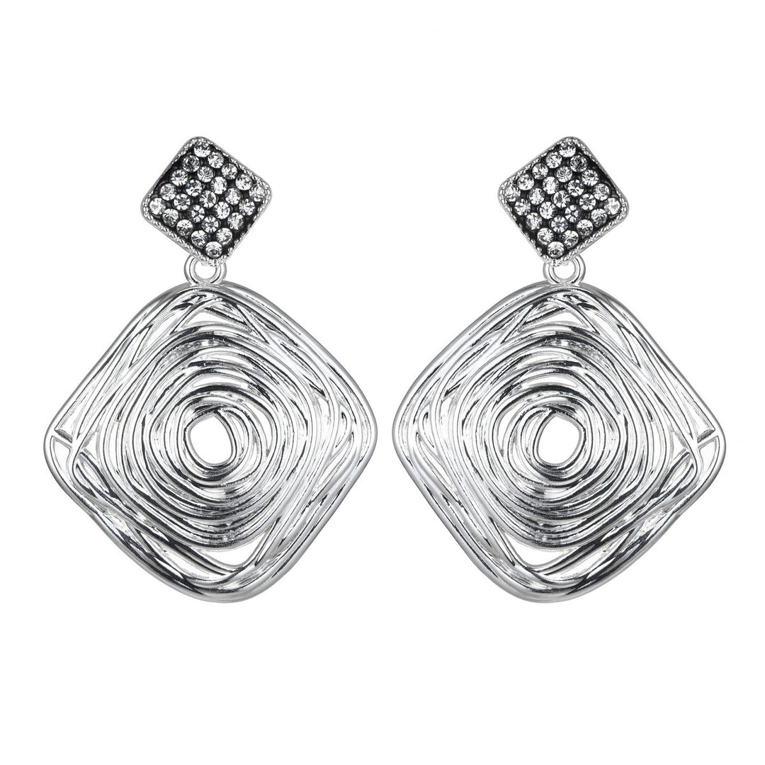 Square Round Effect Earrings