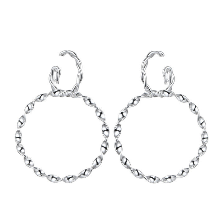 Diamond Cut Circles Earrings