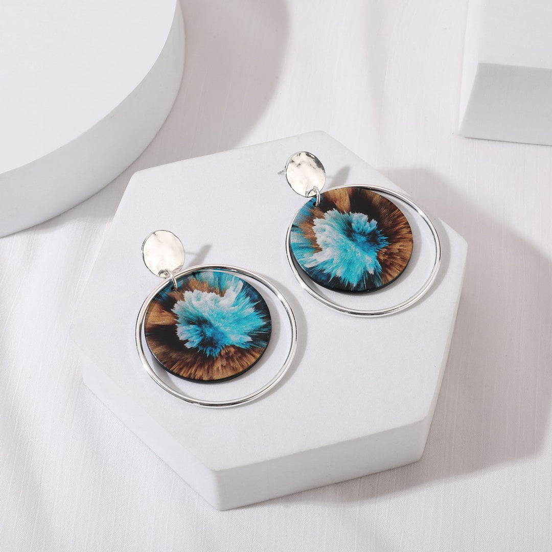 Circles Print Effect Earrings