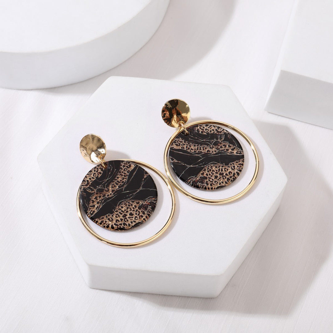 Circles Print Effect Earrings