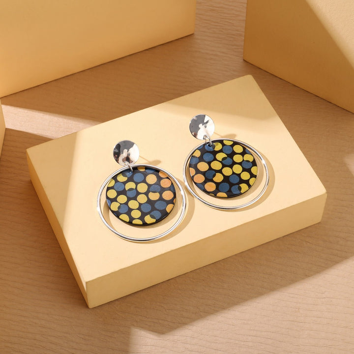 Circles Print Effect Earrings