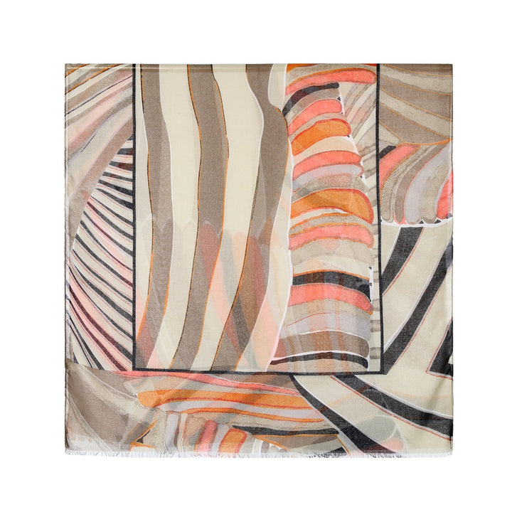 Hand Paint Multi Stripes Cotton Scarf