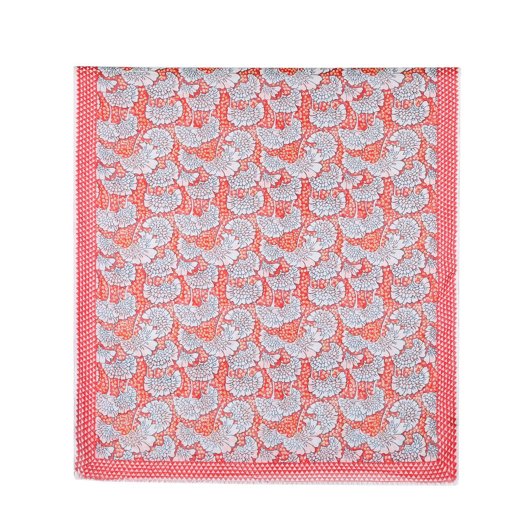 Flower Print Cotton Scarf