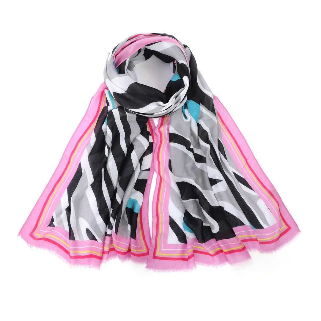 Zebra Print Cotton Scarf