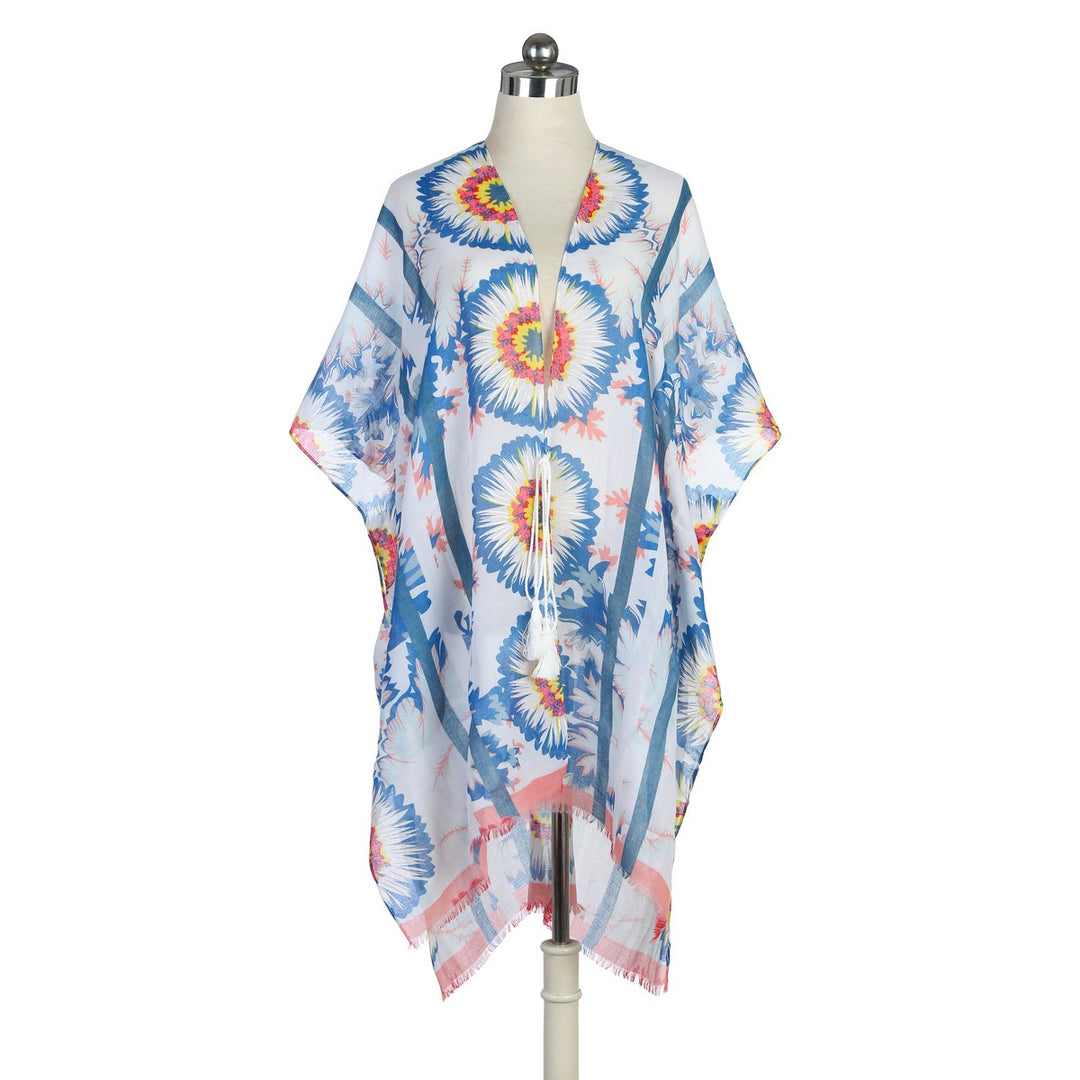 Big Flower Print Summer Kimono