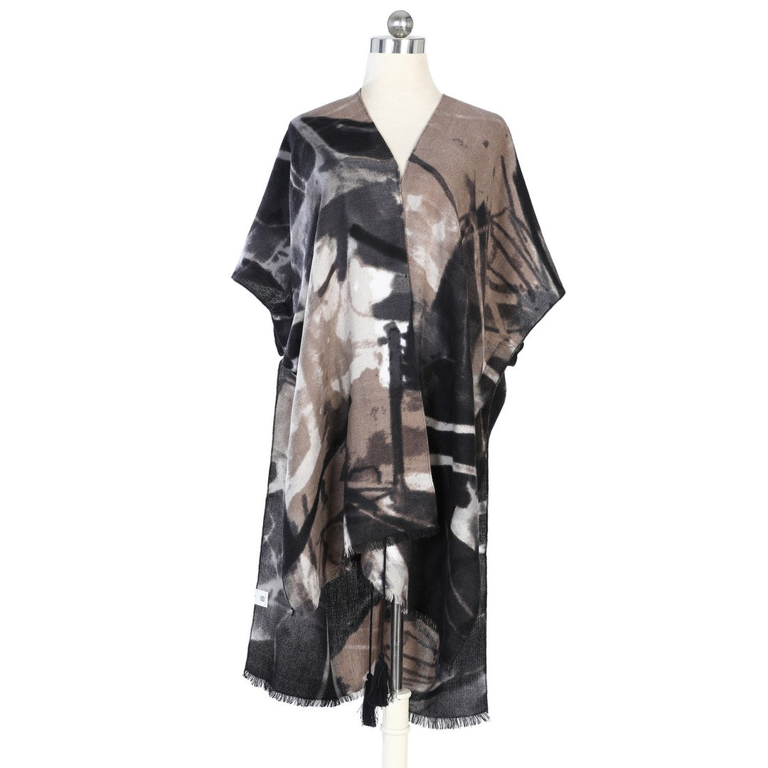 Abstract Paint Print Kimono