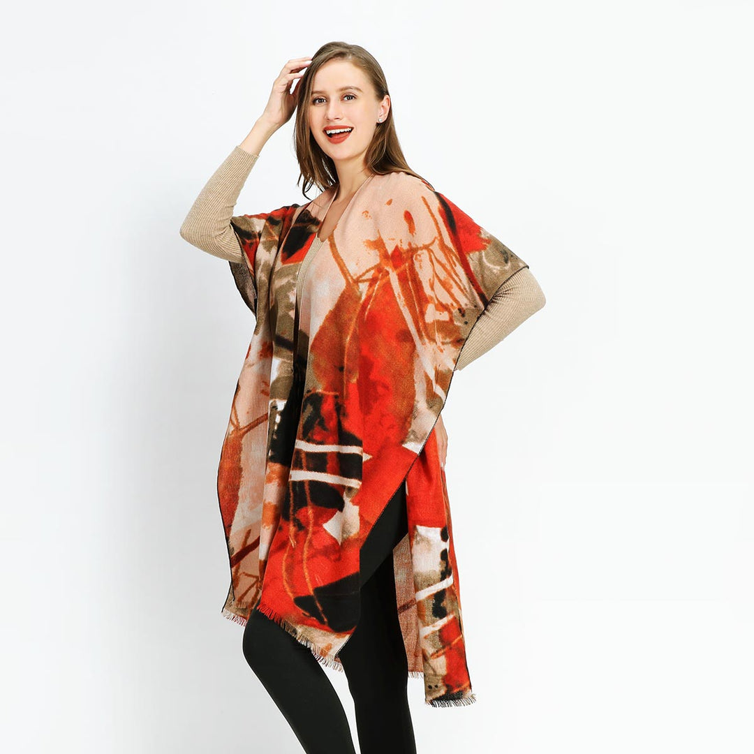 Abstract Paint Print Kimono