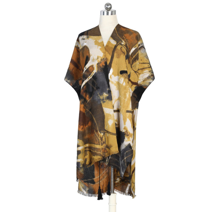 Abstract Paint Print Kimono