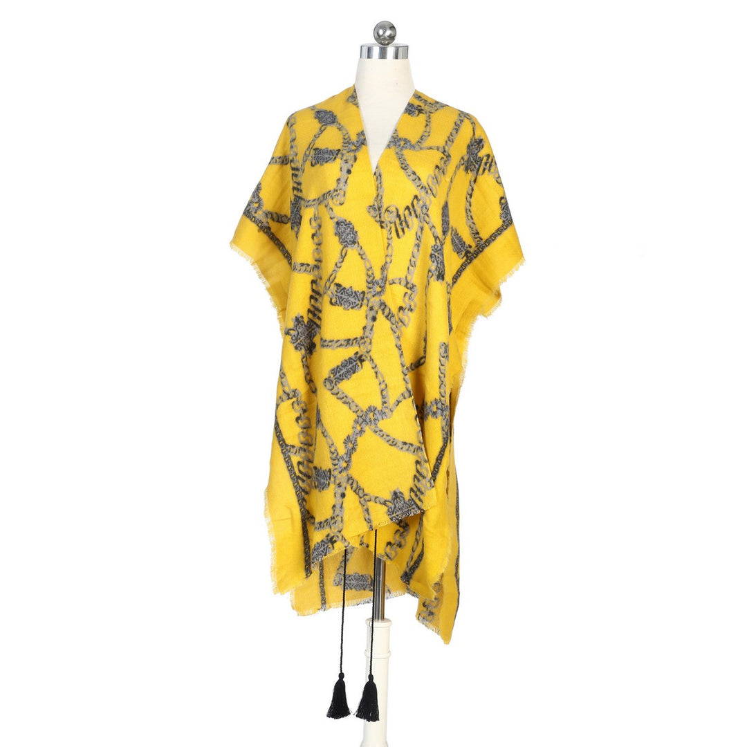 Stems Print Kimono