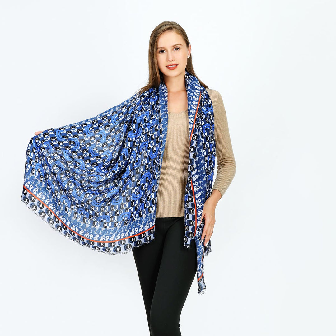 Peacock Feather Print Scarf