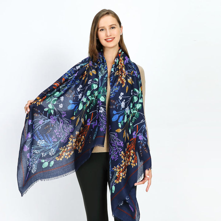 Leaves And Braches Print Scarf