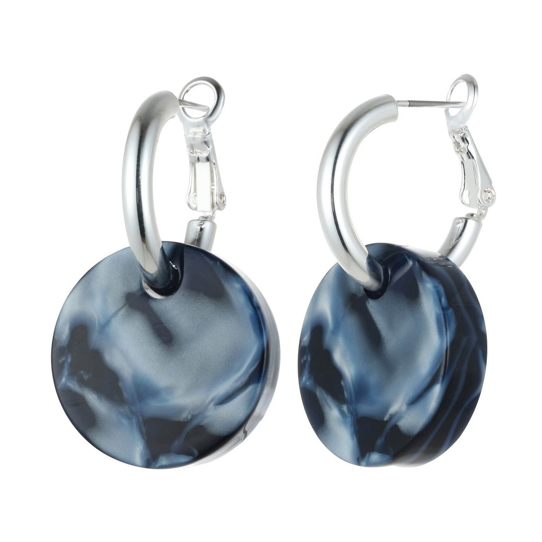 Circle Marble Print Earrings