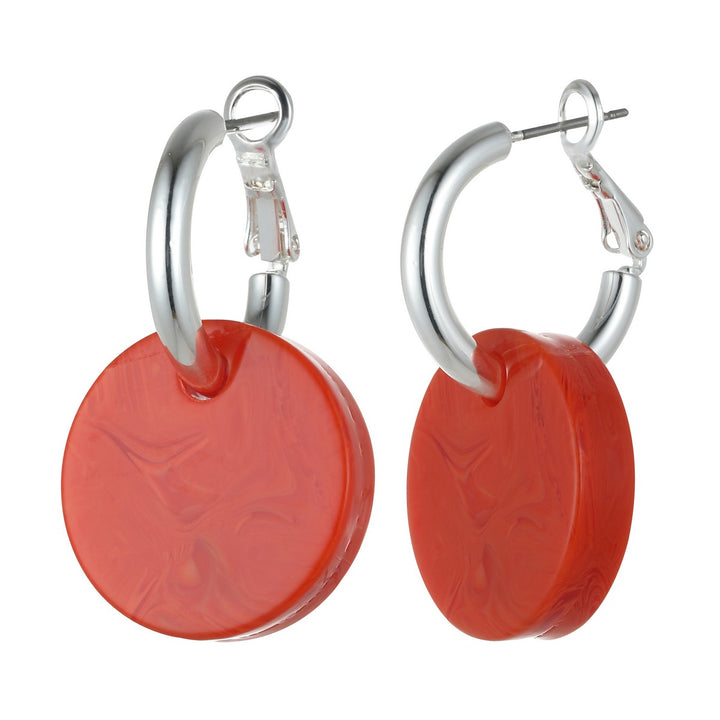 Circle Marble Print Earrings