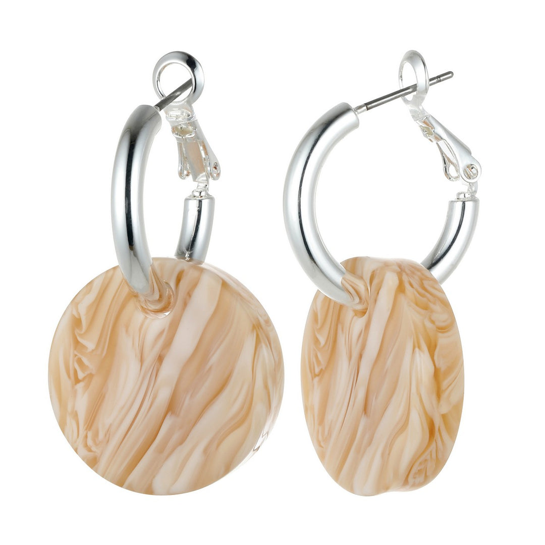 Circle Marble Print Earrings