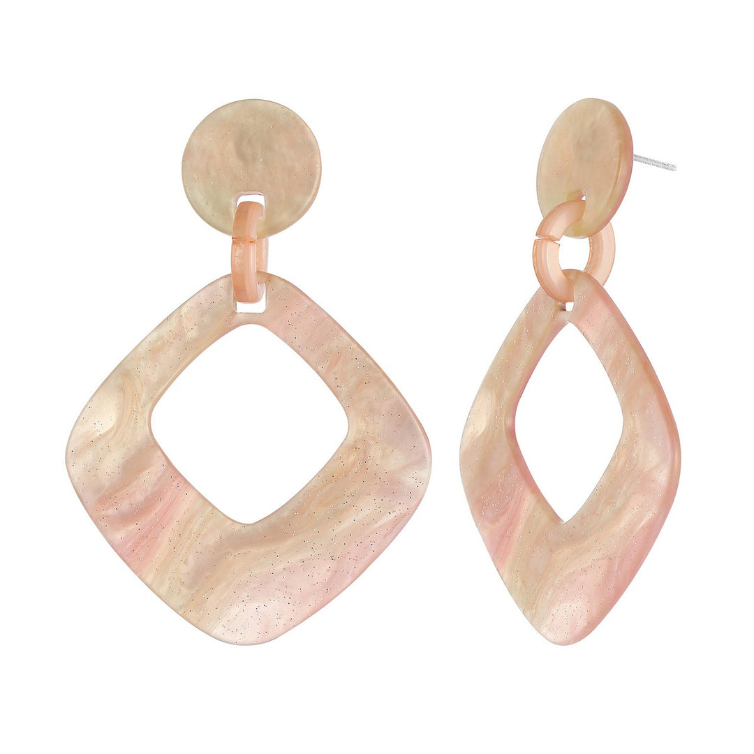 Hallow Rectangle Dangling Earrings