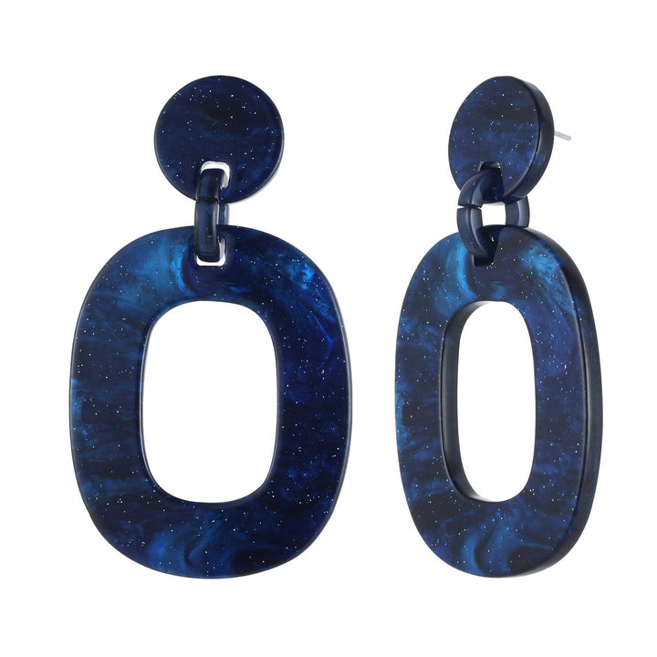 Hallow Oval Dangling Earrings