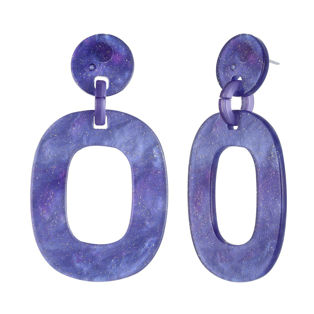 Hallow Oval Dangling Earrings