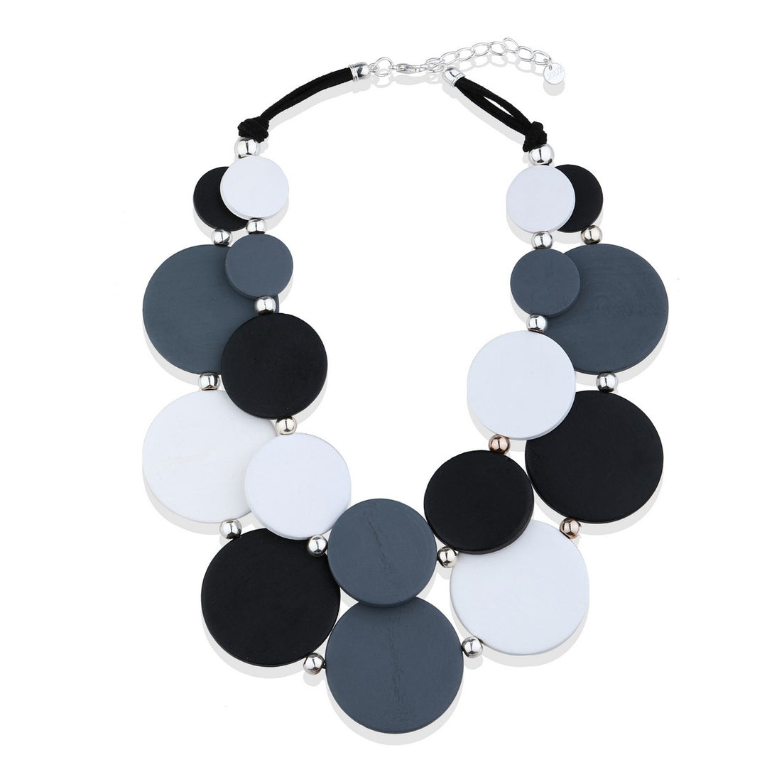 Multi Colours Wooden Circles Necklace