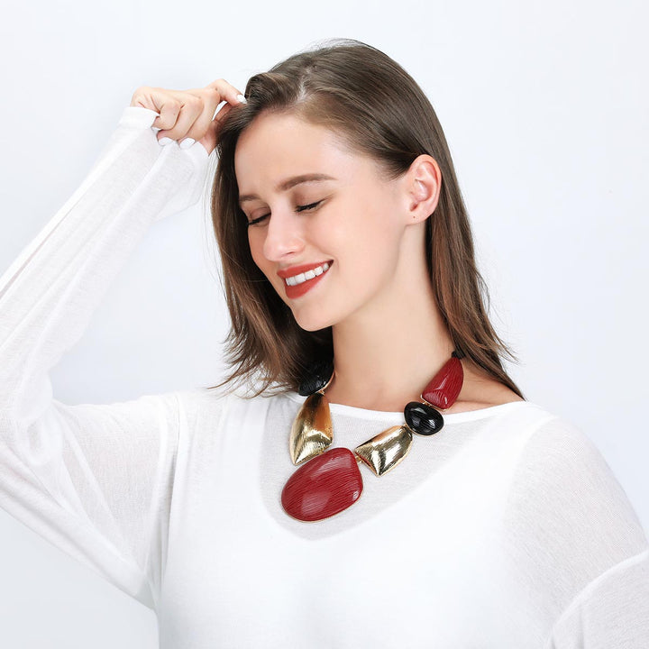 Mulitiple Shapes Chunky Necklace