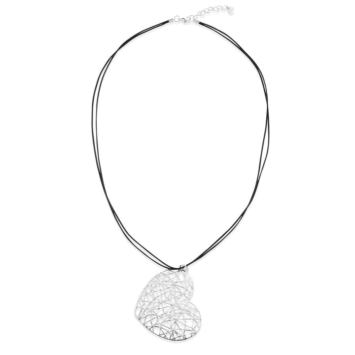 Mesh Heart Pendant Necklace