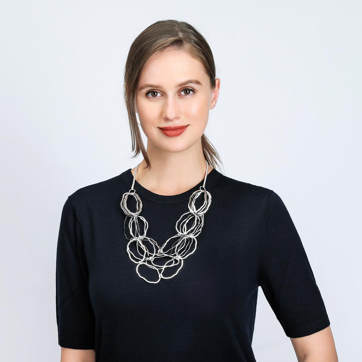 Hallow Ovals Chain Necklace