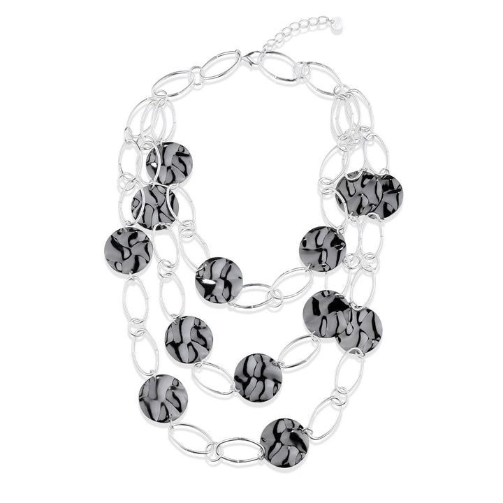 Hallow And Metal Circles Necklace