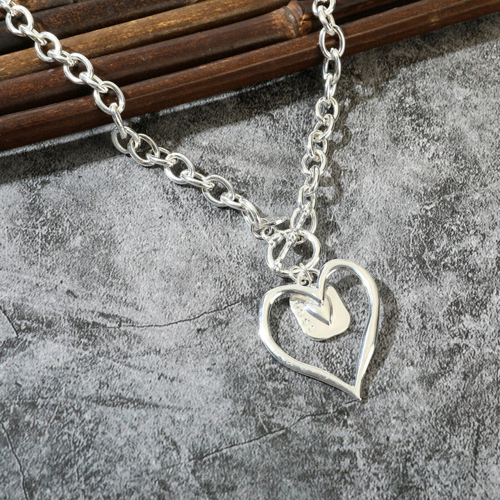 Big Hallow Heart Necklace